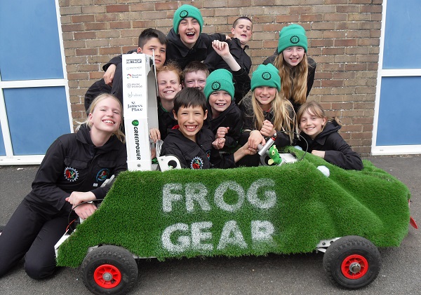 The Frampton Frogs team with their record haul of trophies