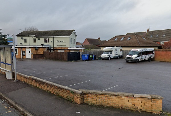 The Trident pub car park in Downend