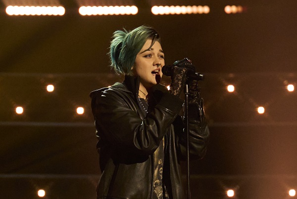 Ava Mannings sings on The Voice UK. Picture: ITV