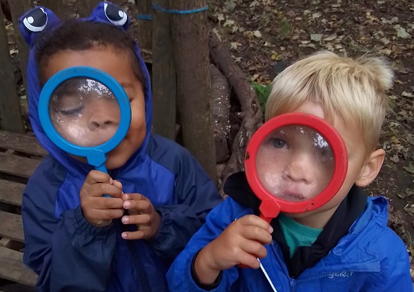 Rainbow Bears children learning outdoors