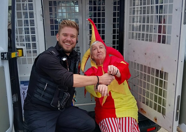 Jesty the jester is taken into custody