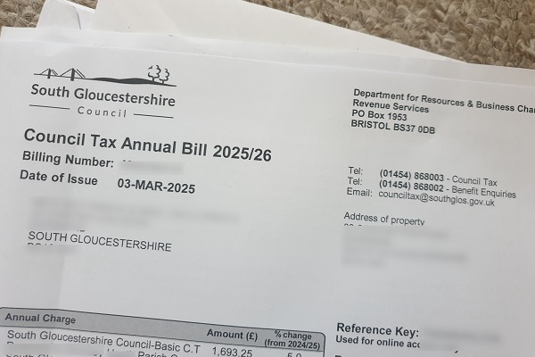 Council tax bill South Gloucestershire 2025