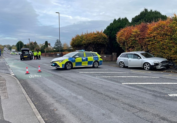 Badminton Road closure after crash Nov 5 2025