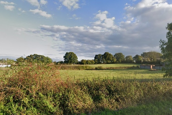 Some of the fields off Frog Lane where homes would be built if the plans go ahead.