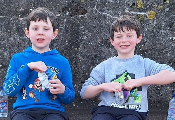 Henry Shafto, left, with his friend Fred Howes 